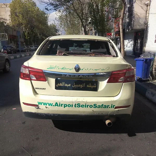 نصب شیشه عقب رنو سفران