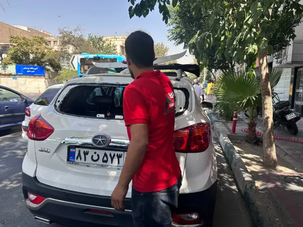 نصب شیشه عقب جک s3