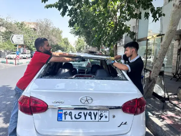 نصب شیشه عقب جک جی4